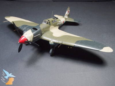 Iljušin Il-2M3, 6. gardový samostatný bitevní pluk, 3. vzdušné armády, pilot I.F. Pavlov, střelec G.I. Mamyrin, Baltická fronta, 1945<br />(TAMIYA - 1/48)