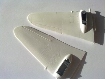 Detail pôvodného pozitívneho rytia a prerytej polovice krídla.