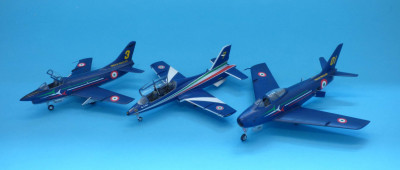 Frecce Tricolori = F-86 + FIAT G-91 + MB-339 (Italeri)