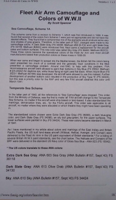 barvy používané v FAA, US letadel lend-lease se týká spodní část textu