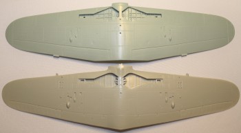 spodni cast kridel. Nahore Arii, dole Tamiya